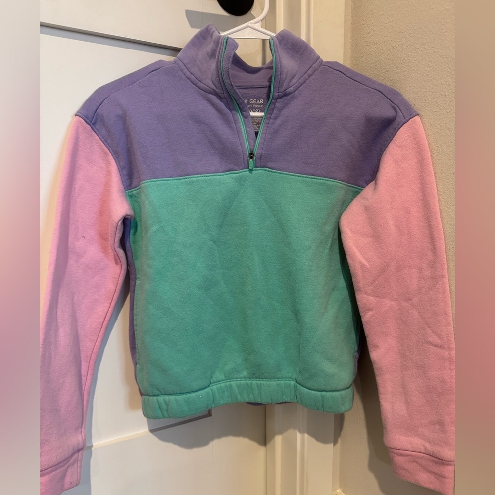Colorblock Quarter-Zip Sweatshirt